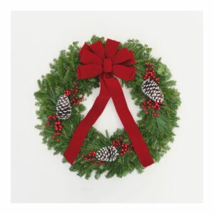 Mahoney’s Snow Days Signature Wreath – 18″ Ring & 32″ Outer Diameter