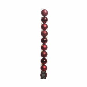 Shatterproof Bauble Mix – Oxblood – 10 Pack