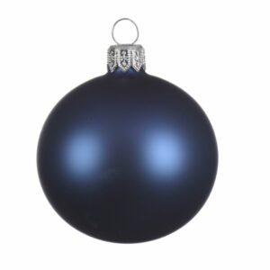 Glass Bauble – Matte Night Blue – 2.36″