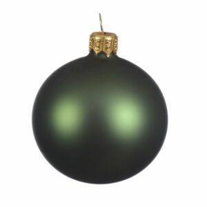 Glass Bauble – Matte Pine Green – 2.75″