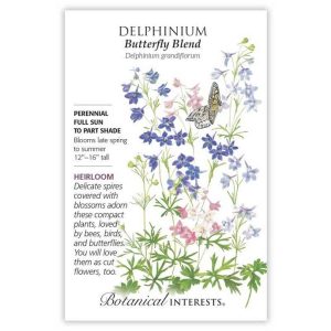 Delphinium Seeds – Botanical Interests – Butterfly Blend