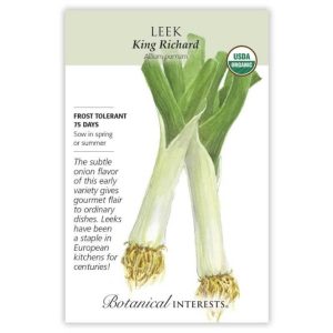 Leek Seeds – Botanical Interests – King Richard (Organic)