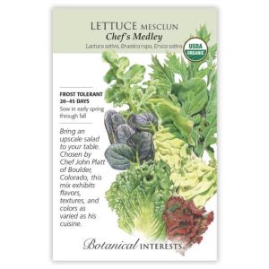 Mesclun Lettuce Seeds – Botanical Interests – Chef’s Medley (Organic)
