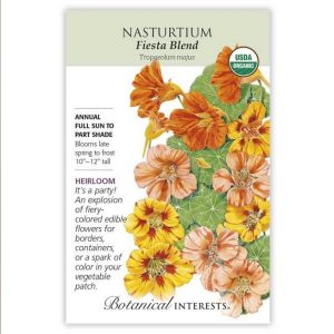 Nasturtium Seeds – Botanical Interests – Fiesta Blend (Large, Organic)