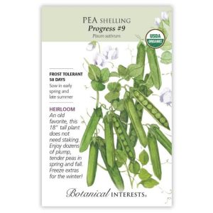 Shelling Pea Seeds – Botanical Interests – Progress #9 (Organic)