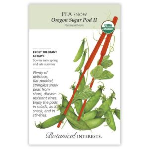 Botanical Interests – Pea Snow – Oregon Sugar Pod II Seeds – Organic