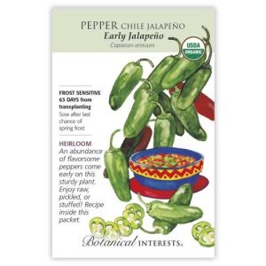 Chile Pepper Seeds – Botanical Interests – Early Jalapeno (Organic)