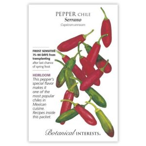 Chile Pepper Seeds – Botanical Interests – Serrano
