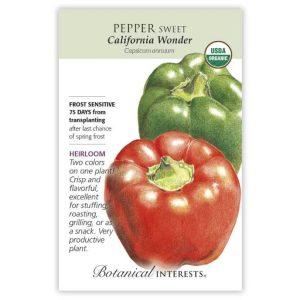 Sweet Pepper Seeds – Botanical Interests – California Wonder (Organic)