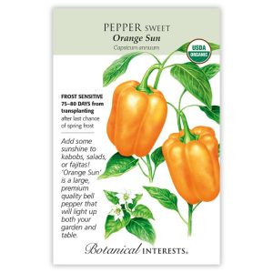 Sweet Pepper Seeds – Botanical Interests – Orange Sun (Organic)