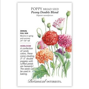Breadseed Poppy Seeds – Botanical Interests – Peony Double Blend