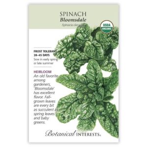 Spinach Seeds – Botanical Interests – Bloomsdale (Large)
