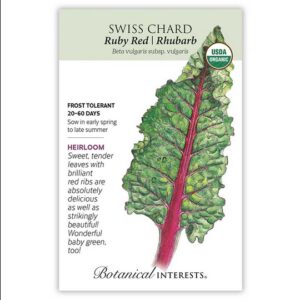 Botanical Interests – Swiss Chard – Ruby Red Seeds – Organic