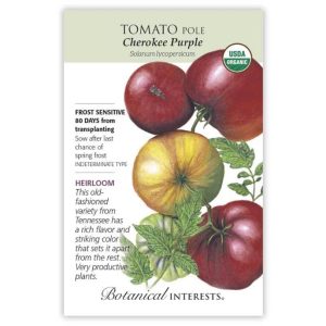 Pole Tomato Seeds – Botanical Interests – Cherokee Purple (Organic)