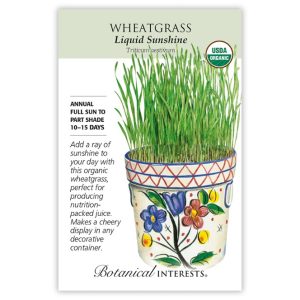 Wheatgrass Juice Seeds – Botanical Interests (Large, Organic)