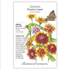 Zinnia Seeds – Botanical Interests – Persian Carpet