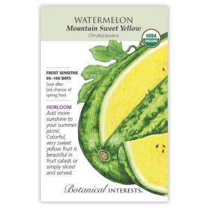 Watermelon Seeds – Botanical Interests – Mountain Sweet Yellow (Organic)
