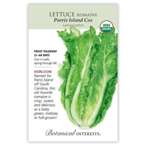 Botanical Interests – Lettuce Romaine – Parris Island Cos Seeds – Large