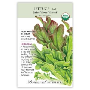 Lettuce Leaf Seeds – Botanical Interests – Salad Bowl Blend (Large)