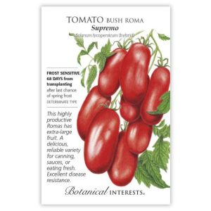 Bush Tomato Seeds – Botanical Interests – Roma Supremo