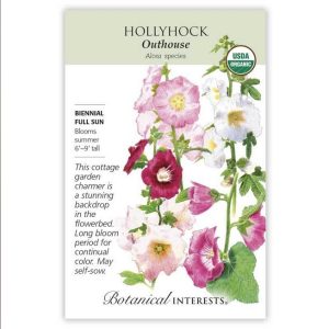 Hollyhock Seeds – Botanical Interests – Outhouse (Organic)