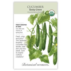Cucumber Seeds – Botanical Interests – Tasty Green (Organic)