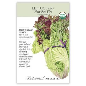 Lettuce Leaf Seeds – Botanical Interests – New Red Fire (Organic)
