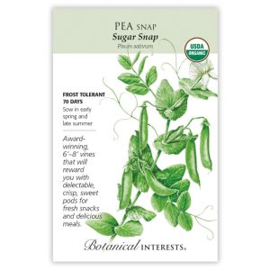 Snap Pea Seeds – Botanical Interests – Sugar Snap (Large, Organic)