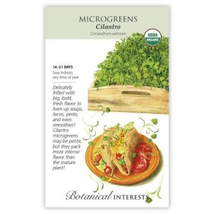 Microgreens Seeds – Botanical Interests – Cilantro (Organic)