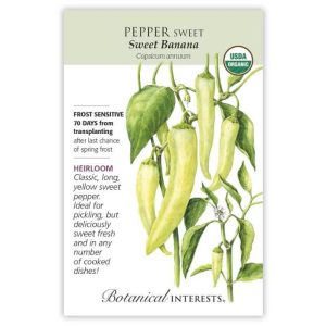 Sweet Pepper Seeds – Botanical Interests – Sweet Banana (Organic)