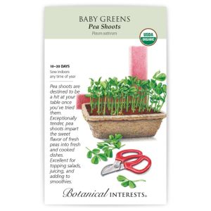 Baby Greens Seeds – Botanical Interests – Pea Shoots (Organic)