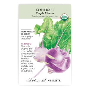 Kohlrabi Seeds – Botanical Interests – Purple Vienna (Organic)