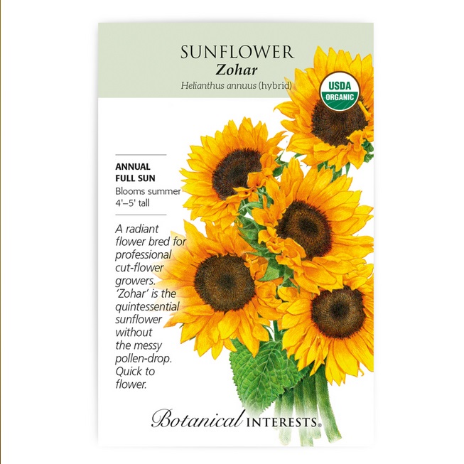 Sunflower Seeds  Botanical Interests  Zohar (Organic)