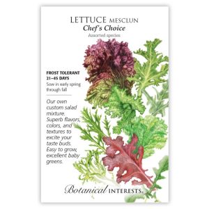 Lettuce Mesclun Seeds – Botanical Interests – Chef’s Choice (Large)