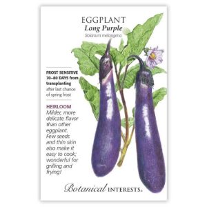 Eggplant Seeds – Botanical Interests – Long Purple (Organic)