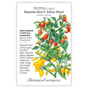 Chile Pepper Seeds – Botanical Interests – Biquinho Red & Yellow Blend