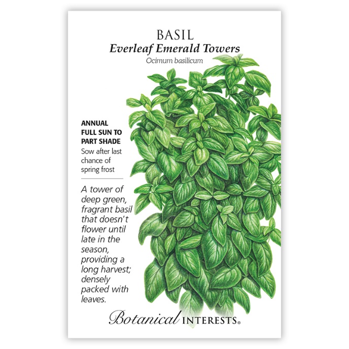 Basil Seeds  Botanical Interests  Everleaf Emerald Towers | Mahoney's  Garden Center