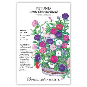 Petunia Seeds – Botanical Interests – Petite Charmer Blend