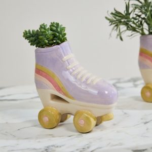 Rollerskate Planter - Purple/Multi - 7.25"