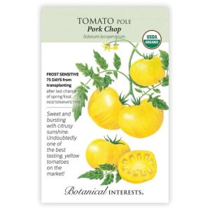 Pole Tomato Seeds – Botanical Interests – Pork Chop (Organic)