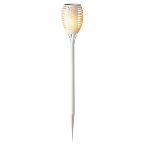 Solar Torch Plastic Stake - White - 24"