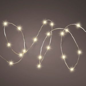 100 LED Solar String Lights - Warm White/Silver