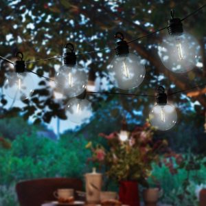 Solar Sphere String Lights – Clear – 19ft