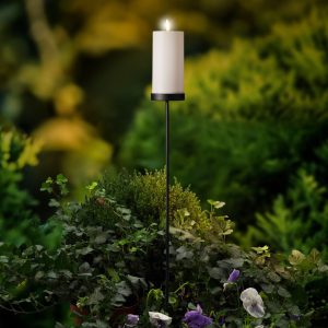 Solar Candle Stake - White - 46"