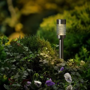 Solar Steel Stake Light – Warm White – 11.3″