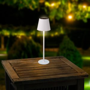 Solar Table Lamp – White – 14.5″