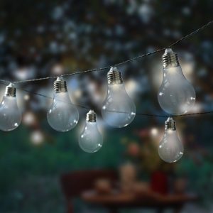 Solar Party String Lights - Clear - 15ft