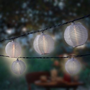 Solar Lantern String Lights – White – 15ft