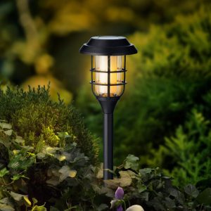 Solar Torch Stake - Black - 12.4"