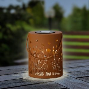 Solar Lantern - Rust - 7"